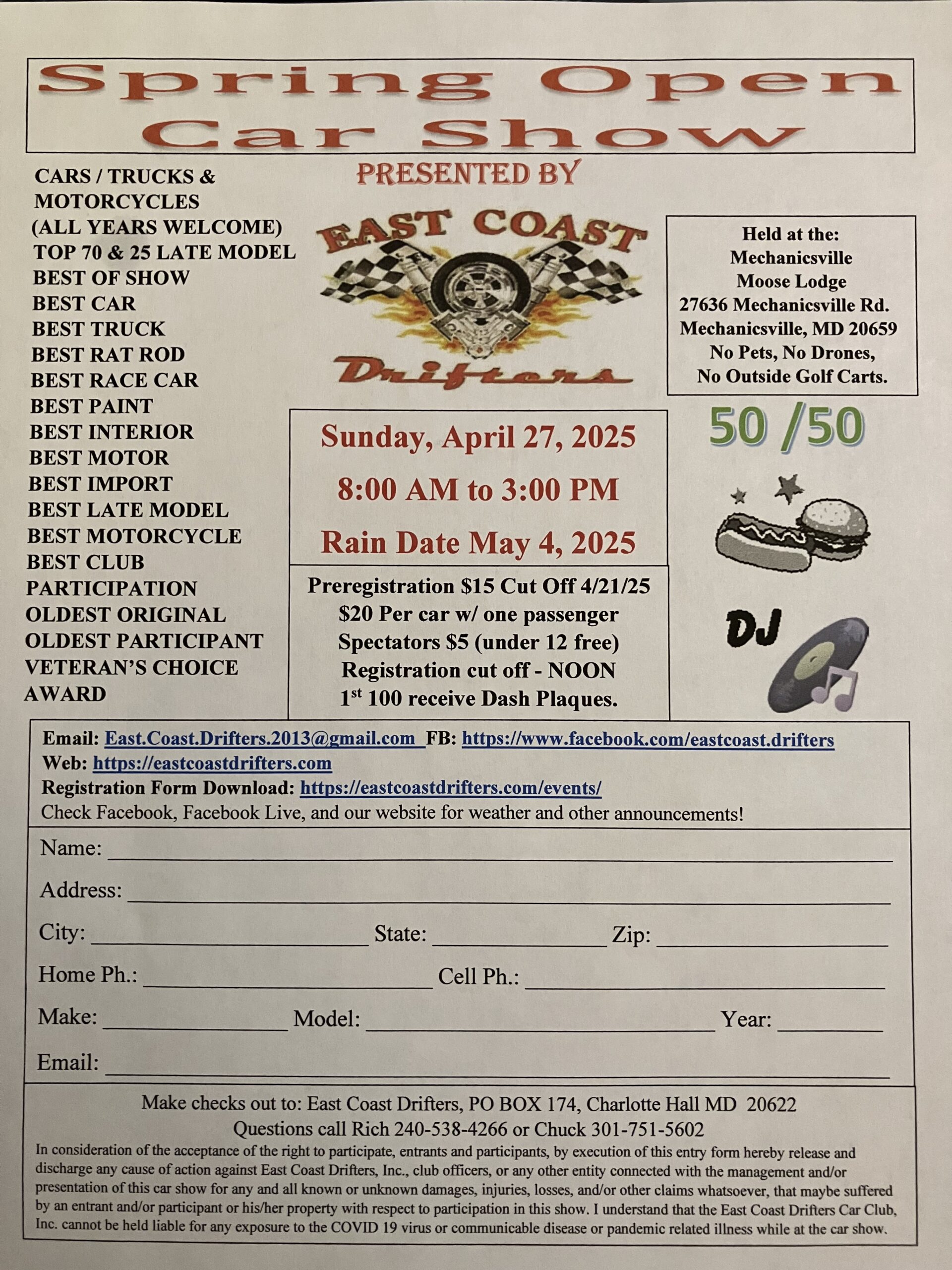 Flyer ECD Spring Open April 27, 2025