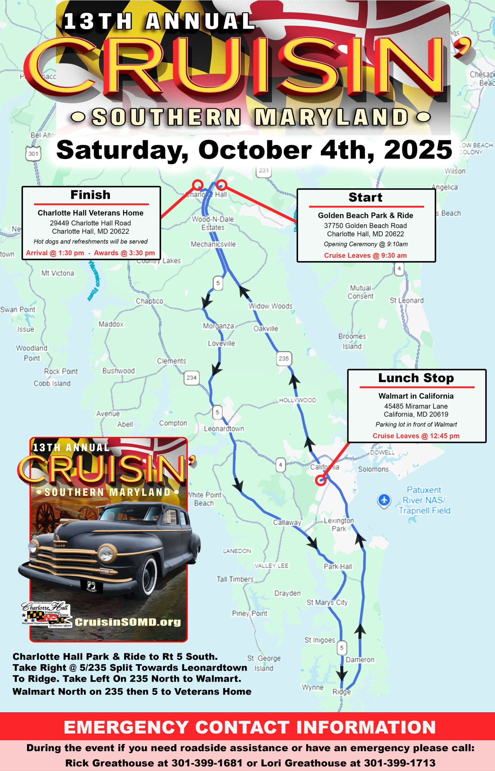 Cruisin SOMD 2025 Map v3